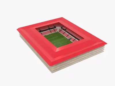 Soccer Stadium Low-poly 3D model