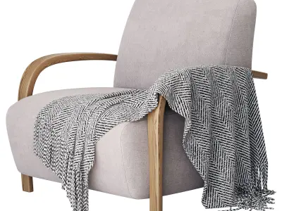 BOLERO UPHOLSTERED CHAIR 3D model