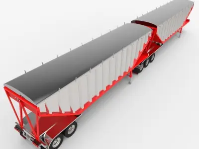 Rail Hopper Low-poly 3D model