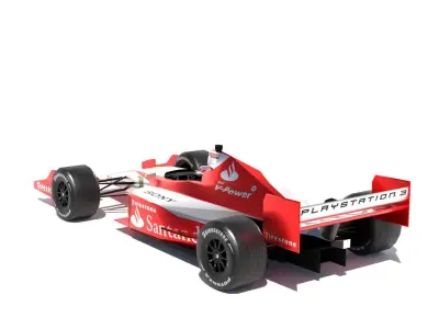 Formula 1 honda indy car Low-poly 3D model