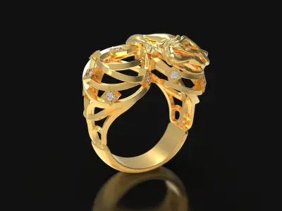 HEART HUG RING  3D print model