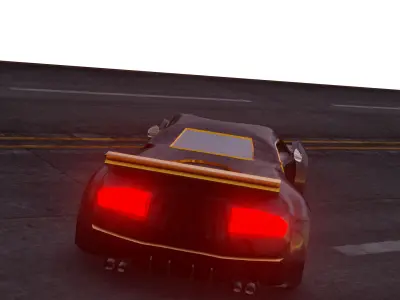 my original design black fox sportcar concept 3D model