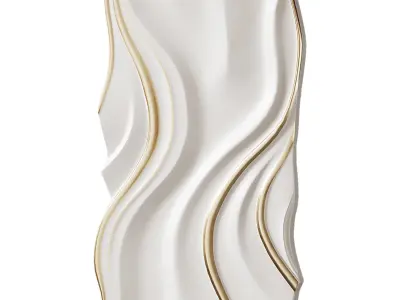 White Modern Wall Decor 3D model