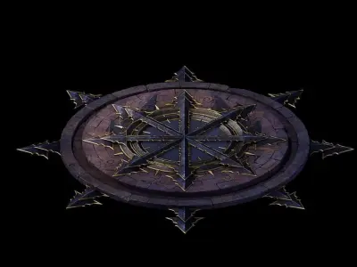 Stone Blood Birds Secret Room - Magic Table 01 3D model