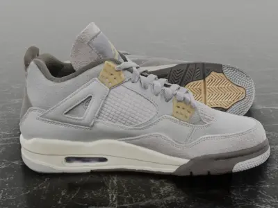 AIR JORDAN 4 CRAFT PHOTON DUST 3D SHOES Low-poly 3D model