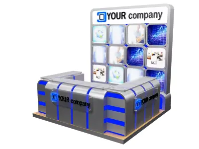  Booth Exhibition Stand a599b  3D model