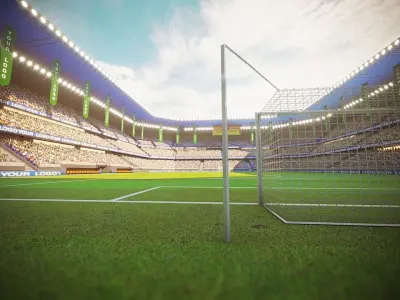 Football Soccer stadium game ready 3d model Low-poly 3D model
