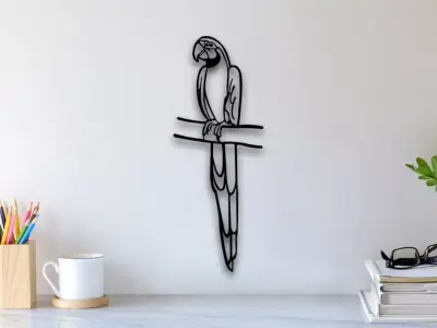 Parrot Wall Art 3D print model