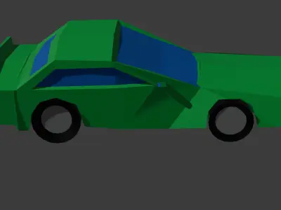 Low-ploy Car 3D print model