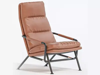 KONTRAPUNKT Recliner leather armchair 3D model