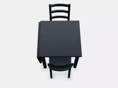 NORDVIKEN - NORDVIKEN table and 2 chairs Low-poly 3D model