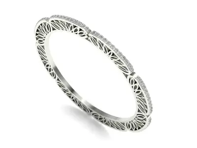 Bangle-015A-0882 gold bangle with diamonds 3D print model