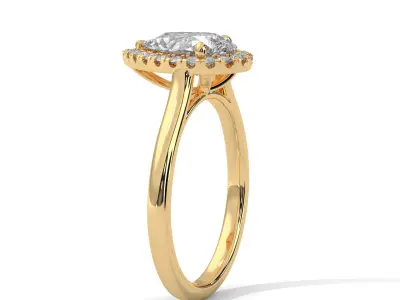 solitaire ring with detail images and 360 render videos 33 3D print model