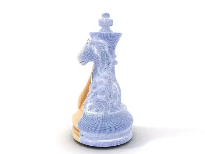 Elegant Ivory Chess Piece model pack Low-poly 3D model