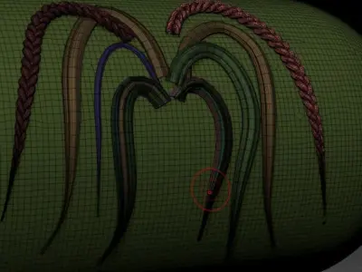 Hair brush for ZBrush Free low-poly 3D model