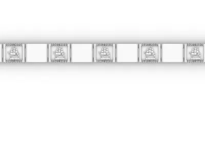 MEN CREST BRACELET  3D print model