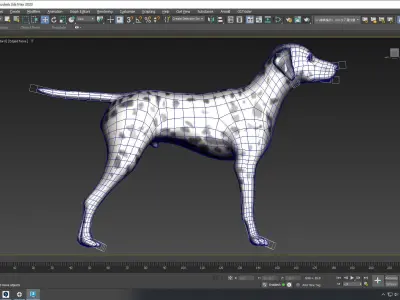 Dalmatian Dog Low-poly 3D model buy