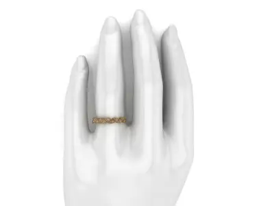 Eternity diamond ring 3D print model