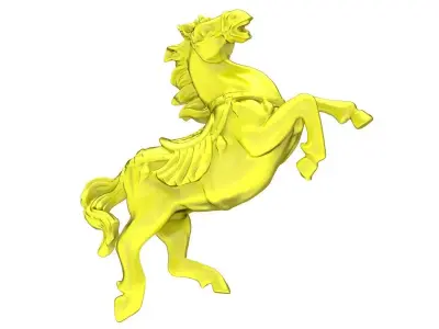 Rearing Horse Sculpture 3D Model for Jewelry and Decor 4251 3D print model
