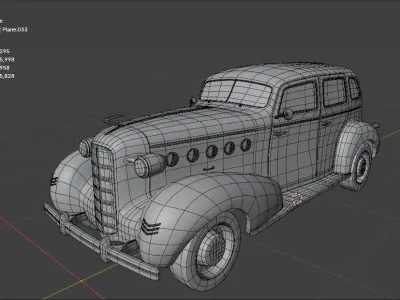 Cadillac lesalle series 1935 Low-poly 3D model