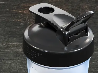 BlenderBottle Classic Bottle with Protein White 3D model