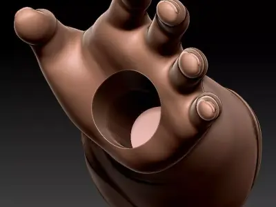 FLOWER HOLDING HAND VASE 2 3D print model