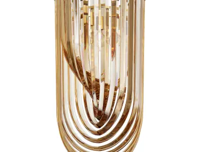  Gold Lucite Loop Chandelier  3D model