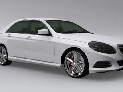 Mercedes E-Klasse Limousin 2013 Model Low-poly 3D model