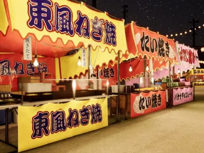 Japanese Festival Pack - Matsuri And Obon Assets Low-poly 3D model