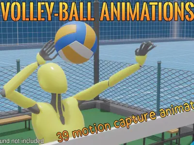 Volley-ball animations - Motion Cast14 Vol1 3D model