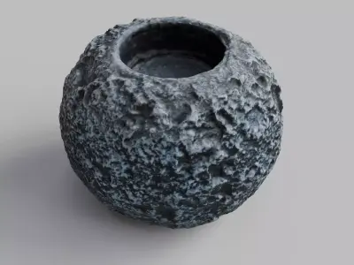 Stone Candle holder  Low-poly 3D model