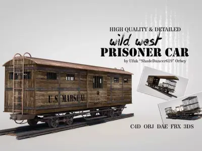 Wild West Prisoner Car 3D model