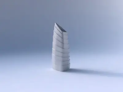 Vase tipped triangle with horizontal layers 3D print model