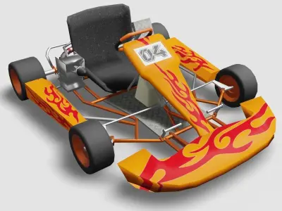Go Kart Low-poly 3D model