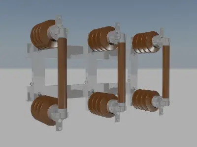 Medium voltage fuse for vertical mounting Free 3D model