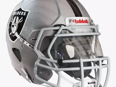 Riddell speed helmet oakland raiders 3D model