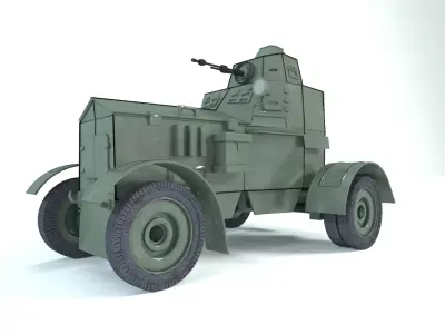 Armored car Poland 1930 3D model