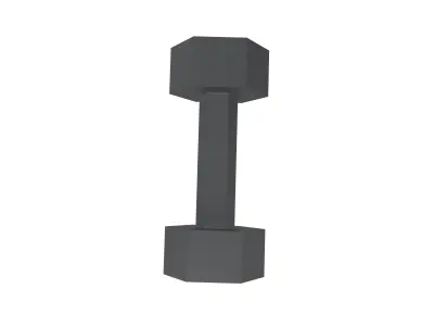Low poly Dumbbell v1 001 Low-poly 3D model