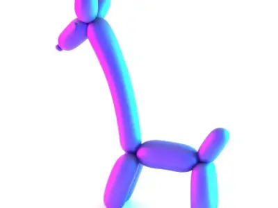 Lemon Giraffe  Balloon Decoration Props Second Life toy 3D print model