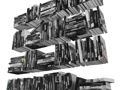 Books 150 pieces 3-3-2 Low-poly 3D model