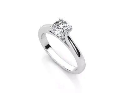 aj-04 solitaire diamond engagement ring 3D print model
