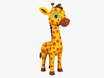 Cartoon Giraffe 3D model