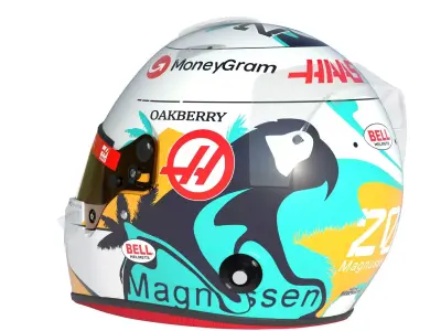 F1 Magnussen Helmet 2024 3D model