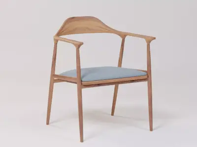 Stylish Cafe Chair 60x53x76 Low-poly 3D model