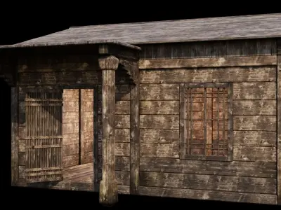 Medieval Houses 48- 4K Textures Game Ready Low-poly 3D model