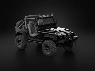 1987 Jeep Wrangler custom 3D model
