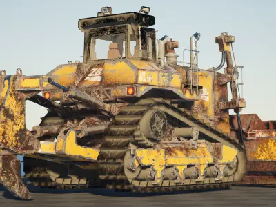 ZBL BullDozer v1 Low-poly 3D model