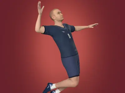 Sports - Athlete - Volleyball Player - Wrestler - Kick-Boxing  3D Model Pack