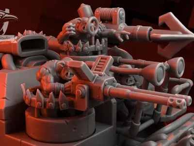 Ork War Truck Harvester 3D print model