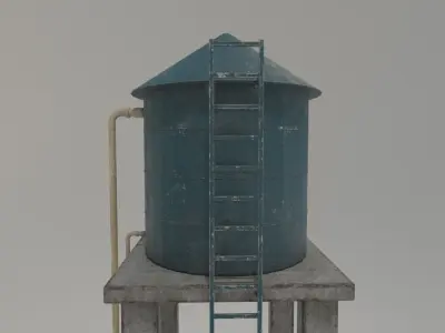 Water Tank - Low Poly Low-poly 3D model